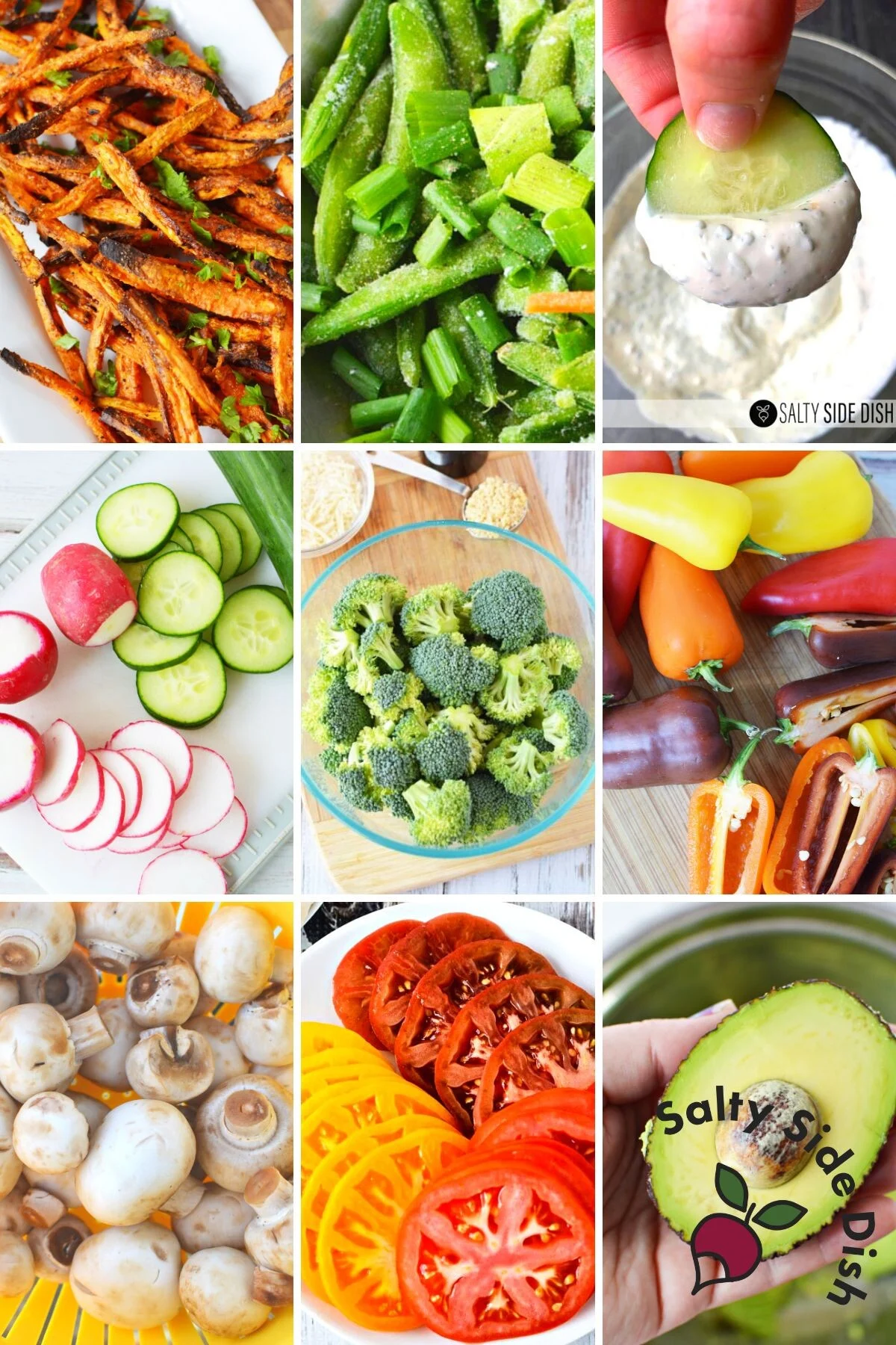 best vegetables for dipping.