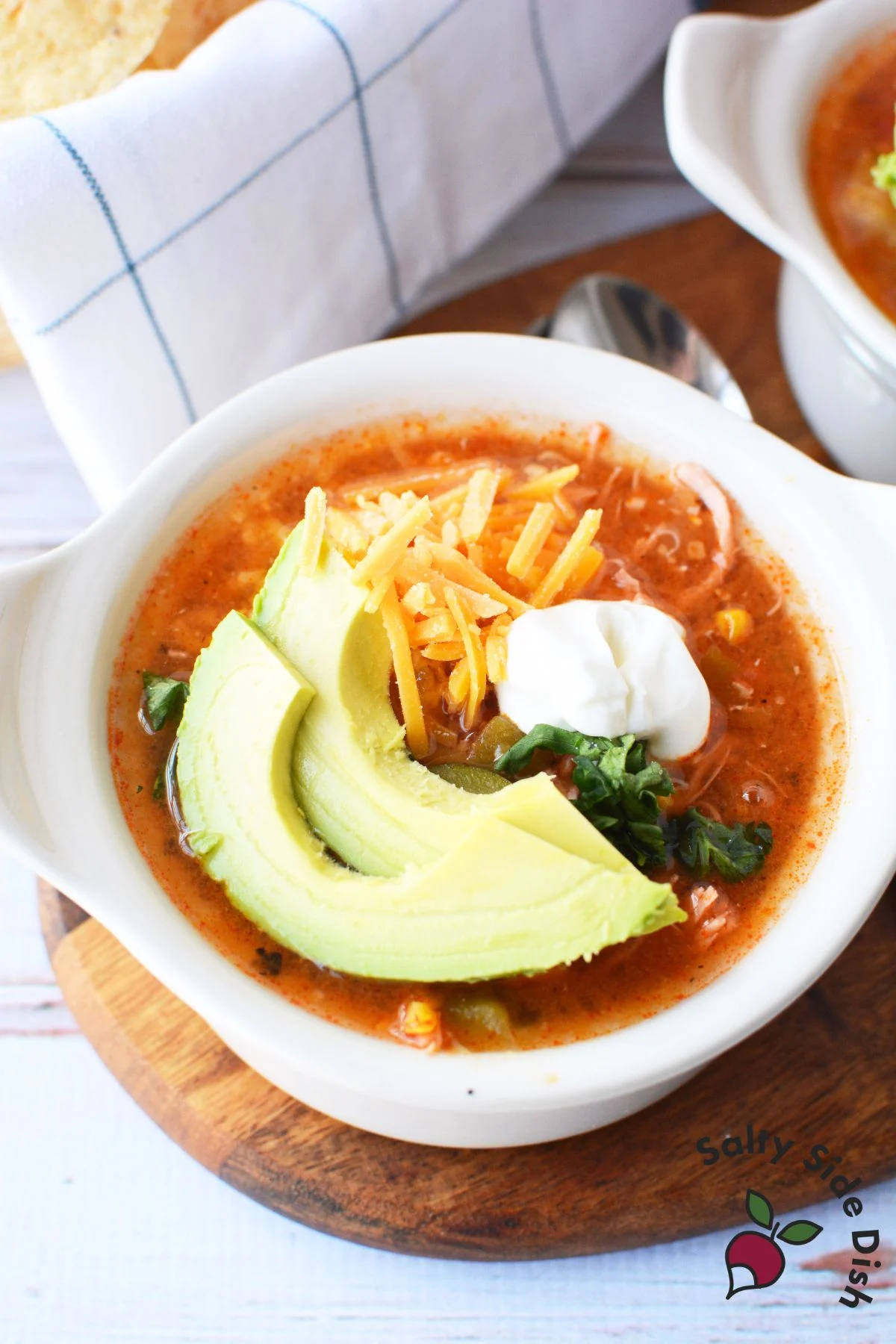 easy enchilada soup with vegetables.