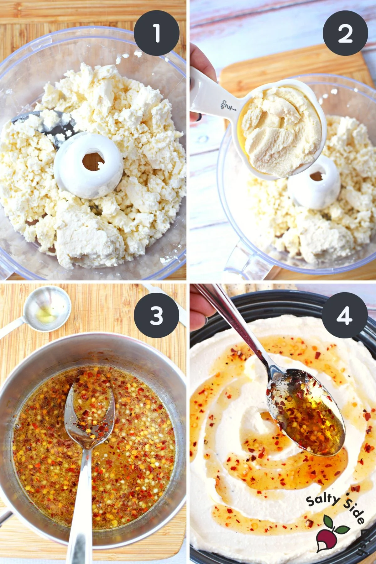 spicy honey on whipped feta dip.