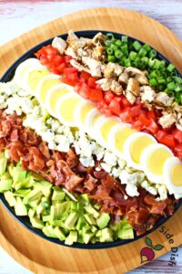 how to assemble a cobb salad.