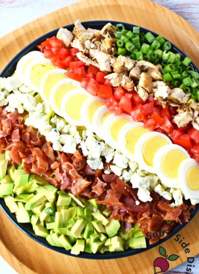 how to assemble a cobb salad.