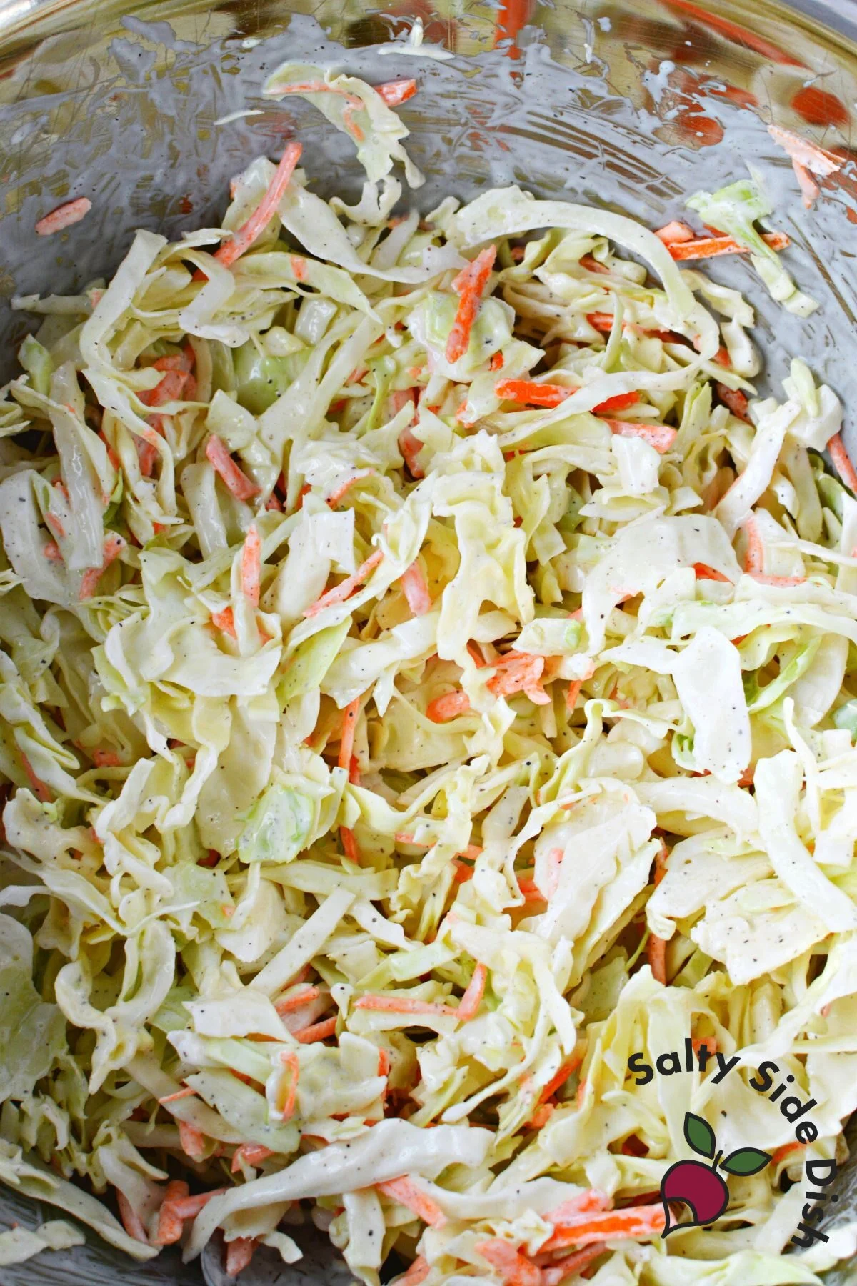 mixing up dressing.