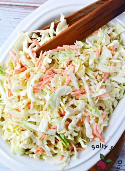 homemade coleslaw.