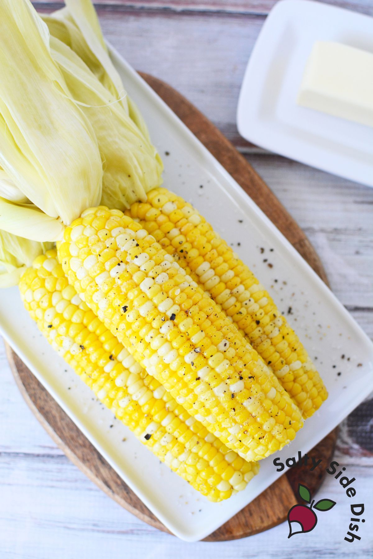 fresh corn on the cob.