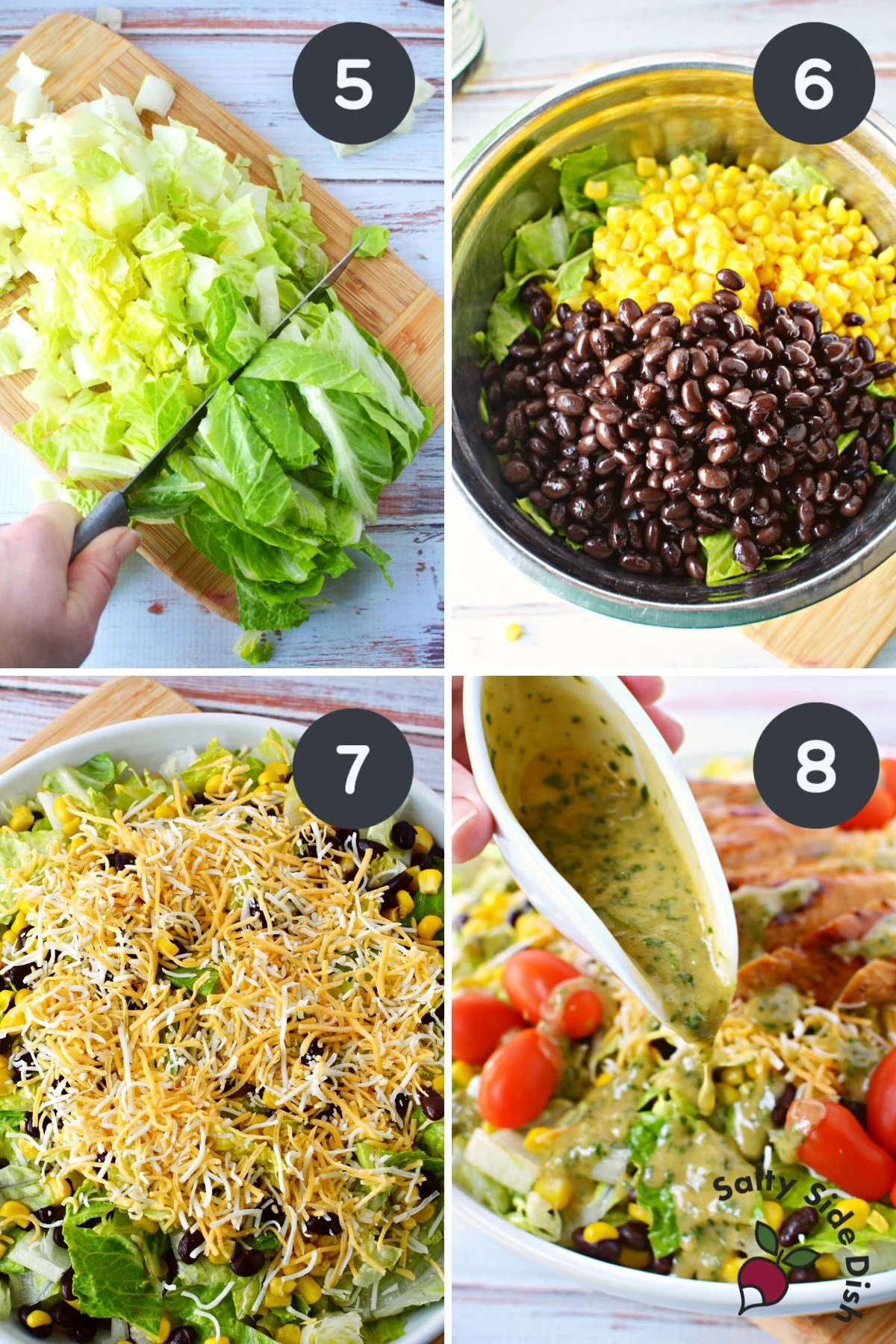 simple salad recipe with homemade dressing.