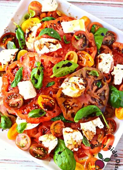 BEST CAPRESE SALAD WITH BURRATA CHEESE.
