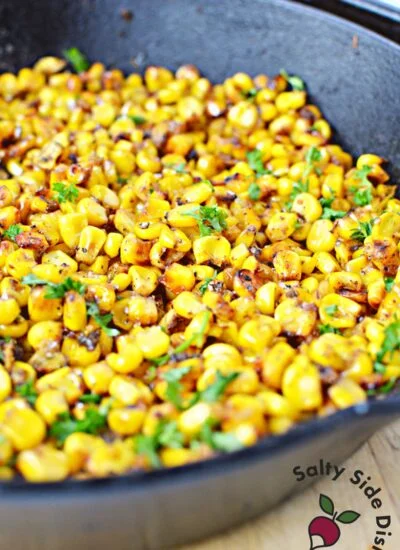 cast iron charred corn.