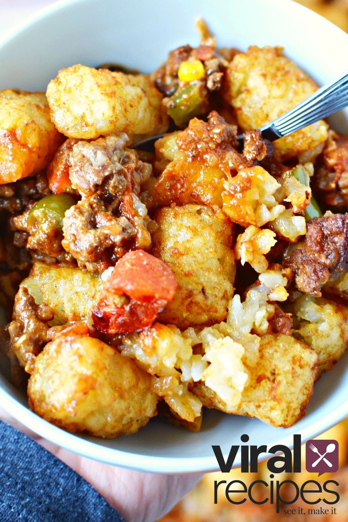 BBQ Tater Tot Casserole