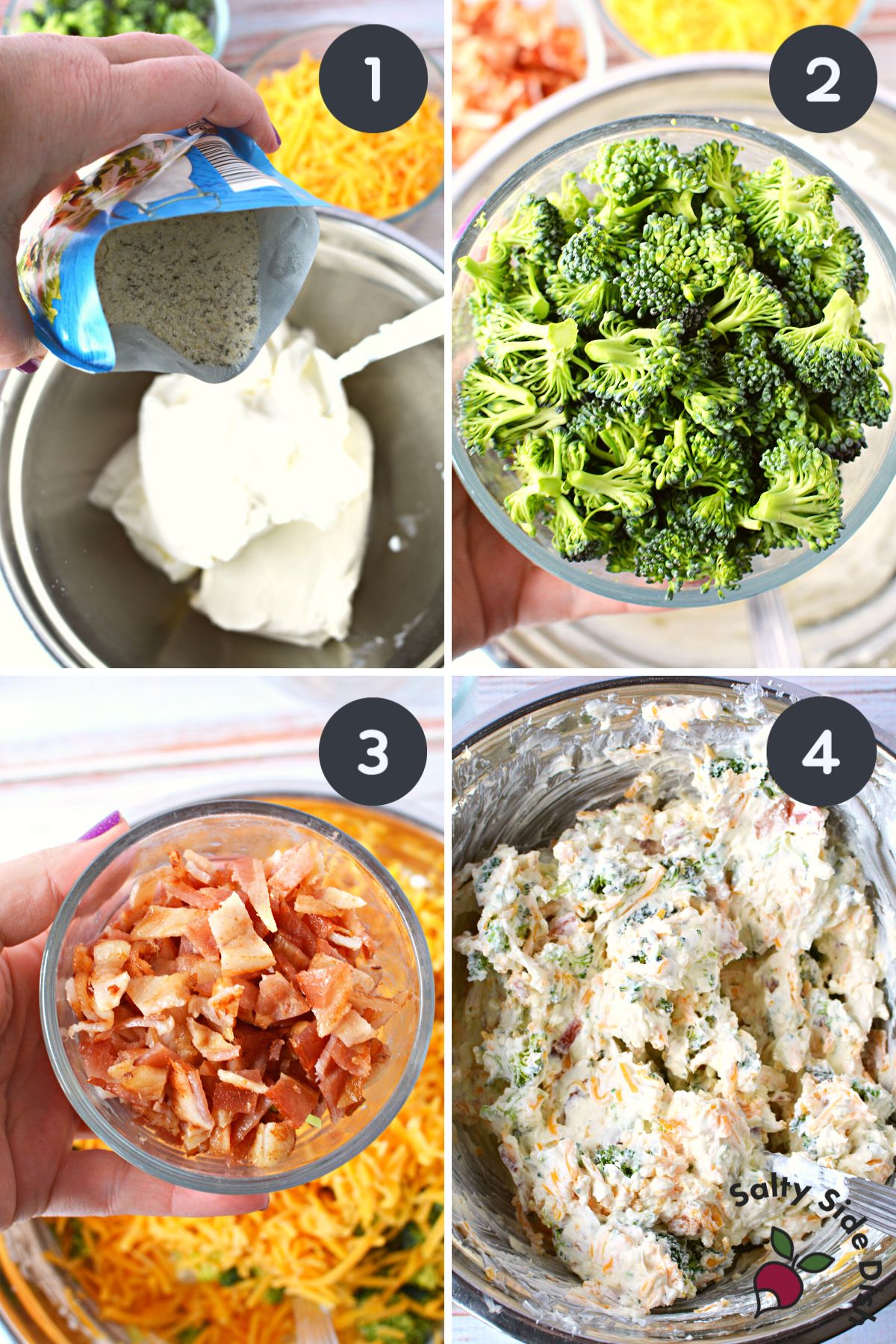 broccoli dip with cheese and cream cheese.