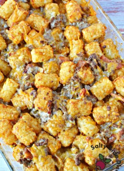 cheeseburger tater tot casserole.