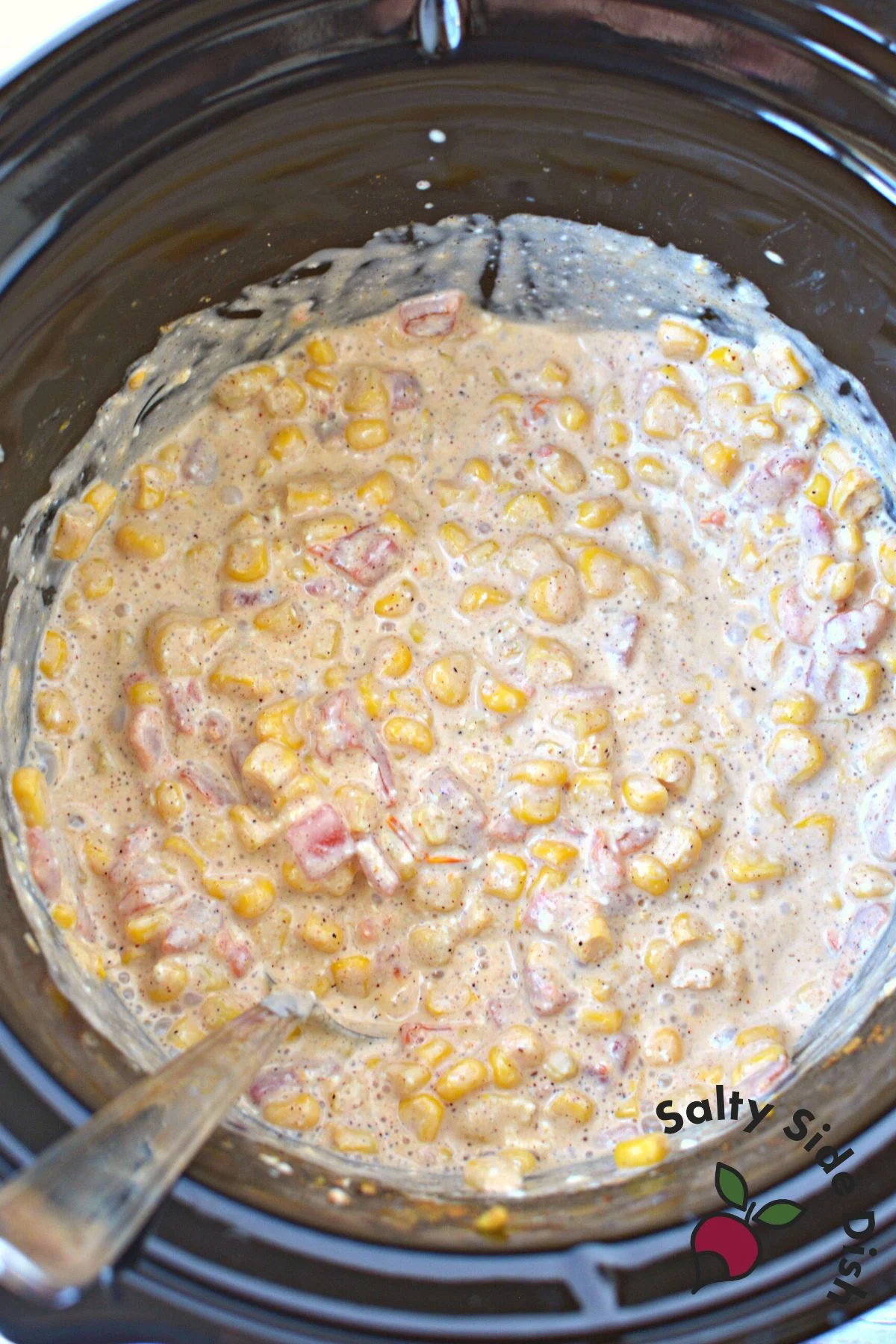 corn dip heated up.