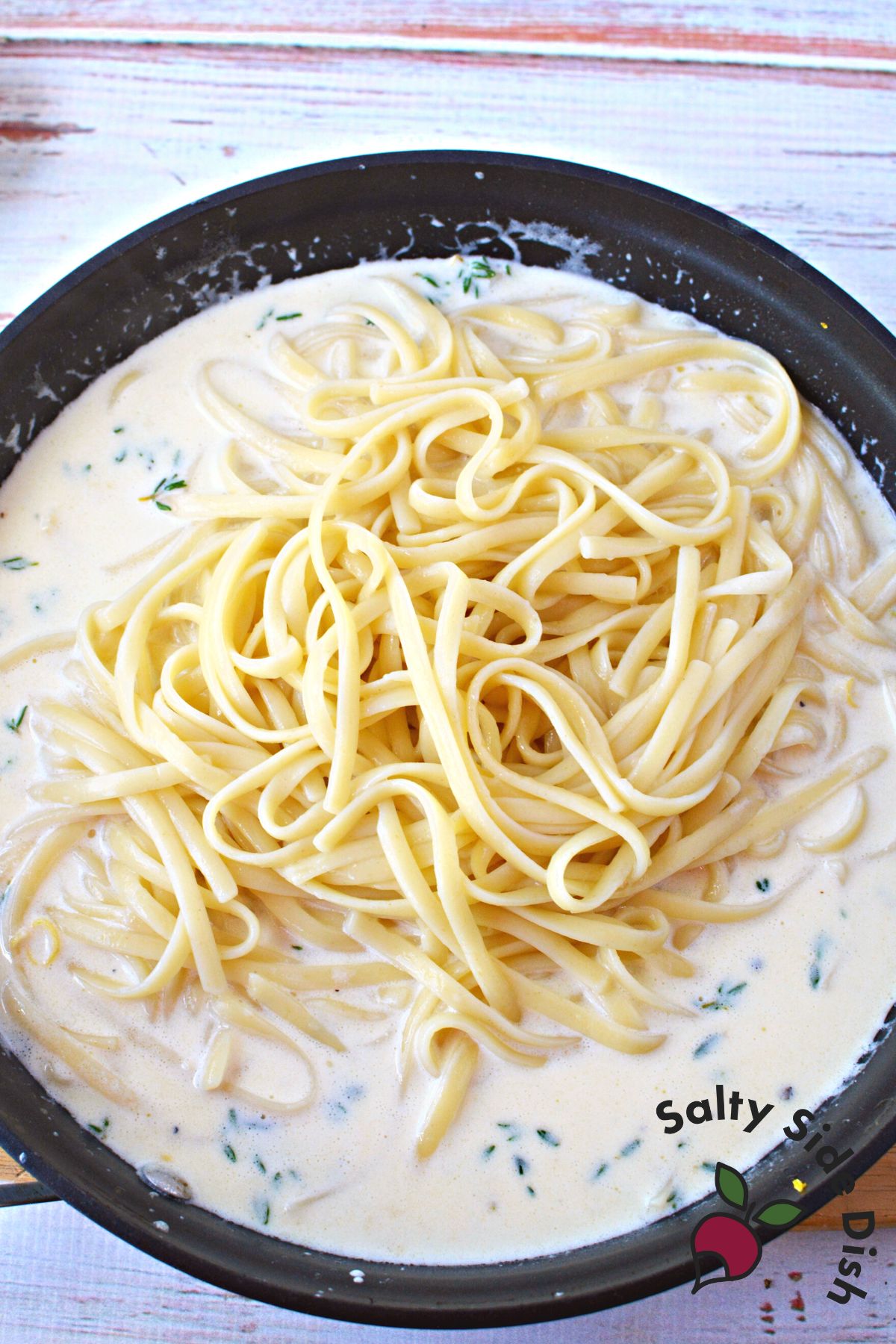 lemon pasta with butter cream sauce.