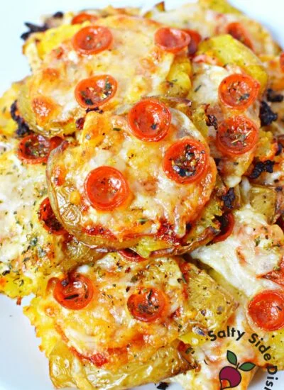 smashed potato pizzas.