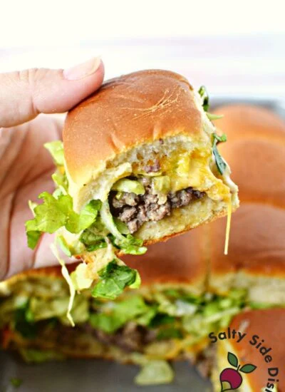 quick and easy party sliders with beef.