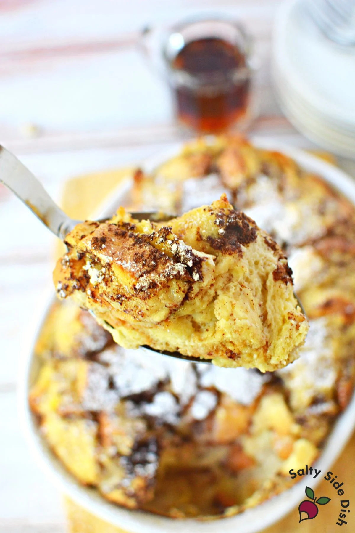 scoop of breakfast casserole