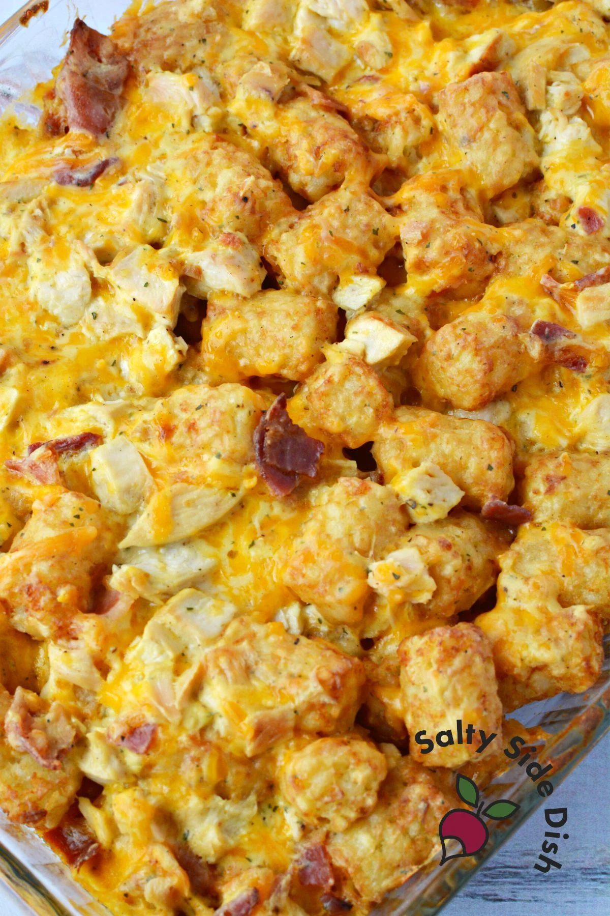 filled casserole bake with crispy tots.