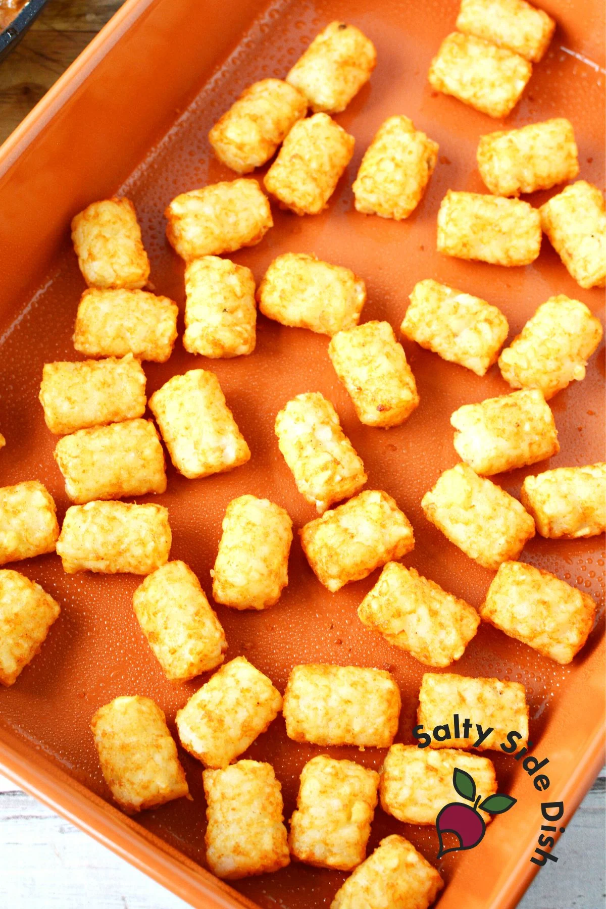 tater tots in a dish.