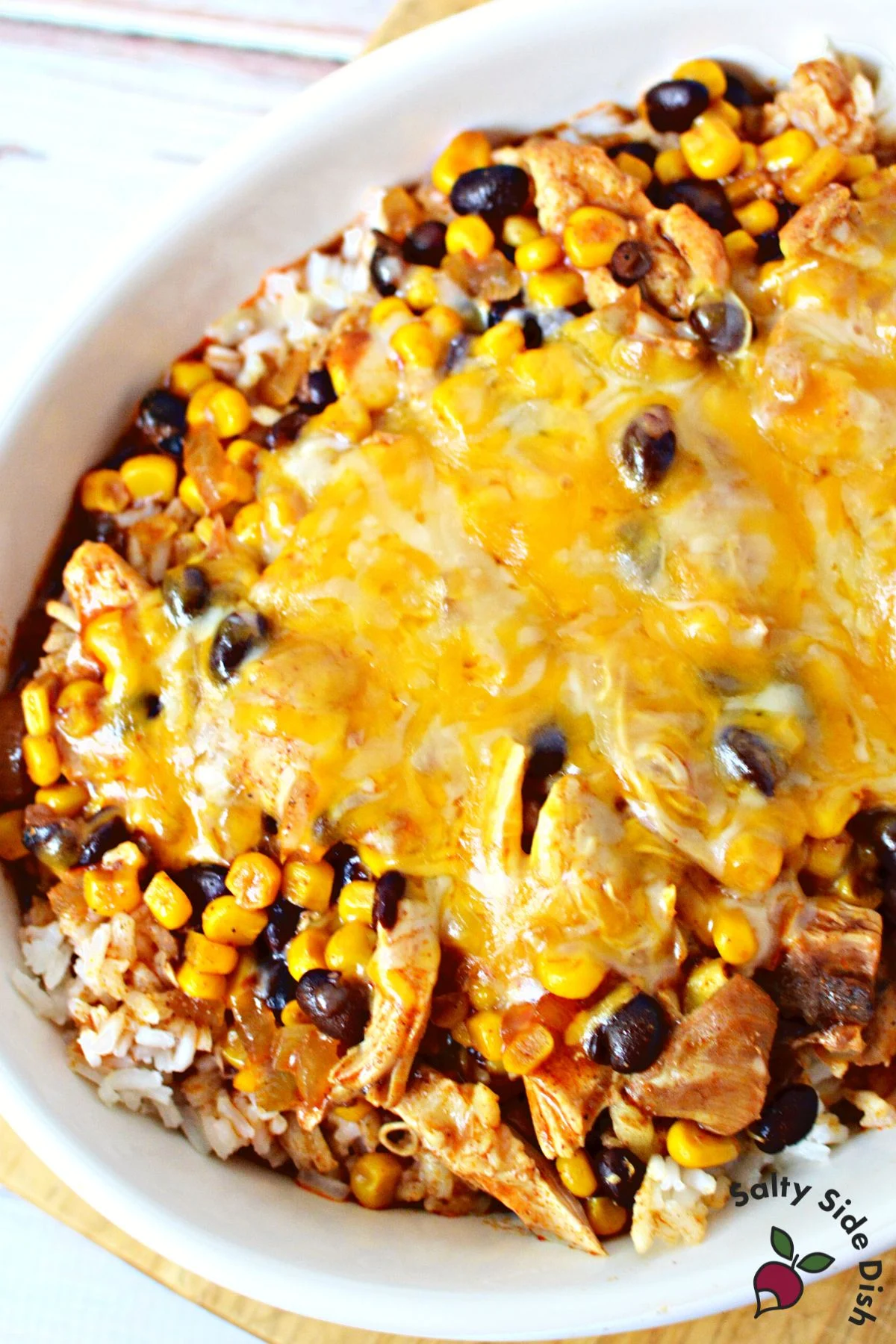 Crockpot Chicken Enchilada Casserole