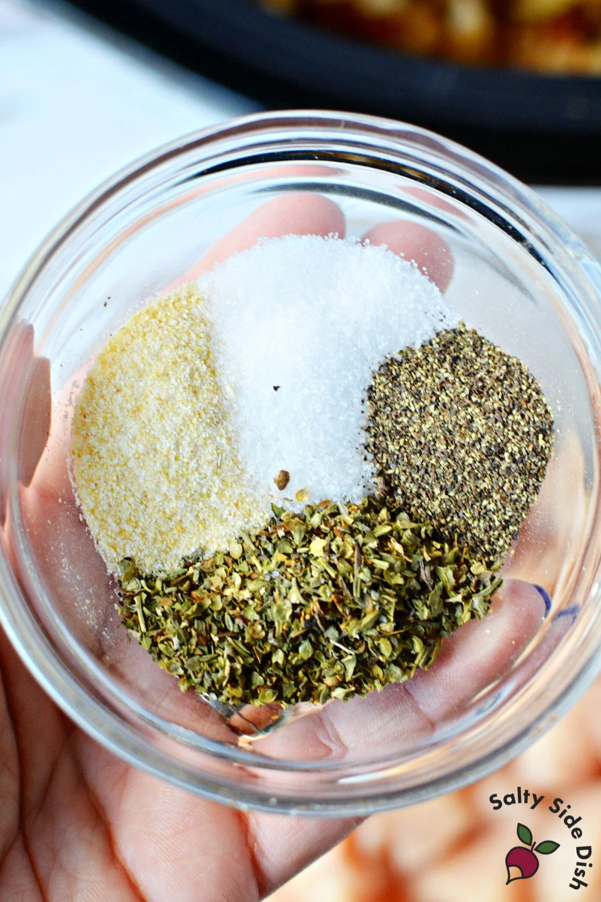 combined bowl of seasoning.
