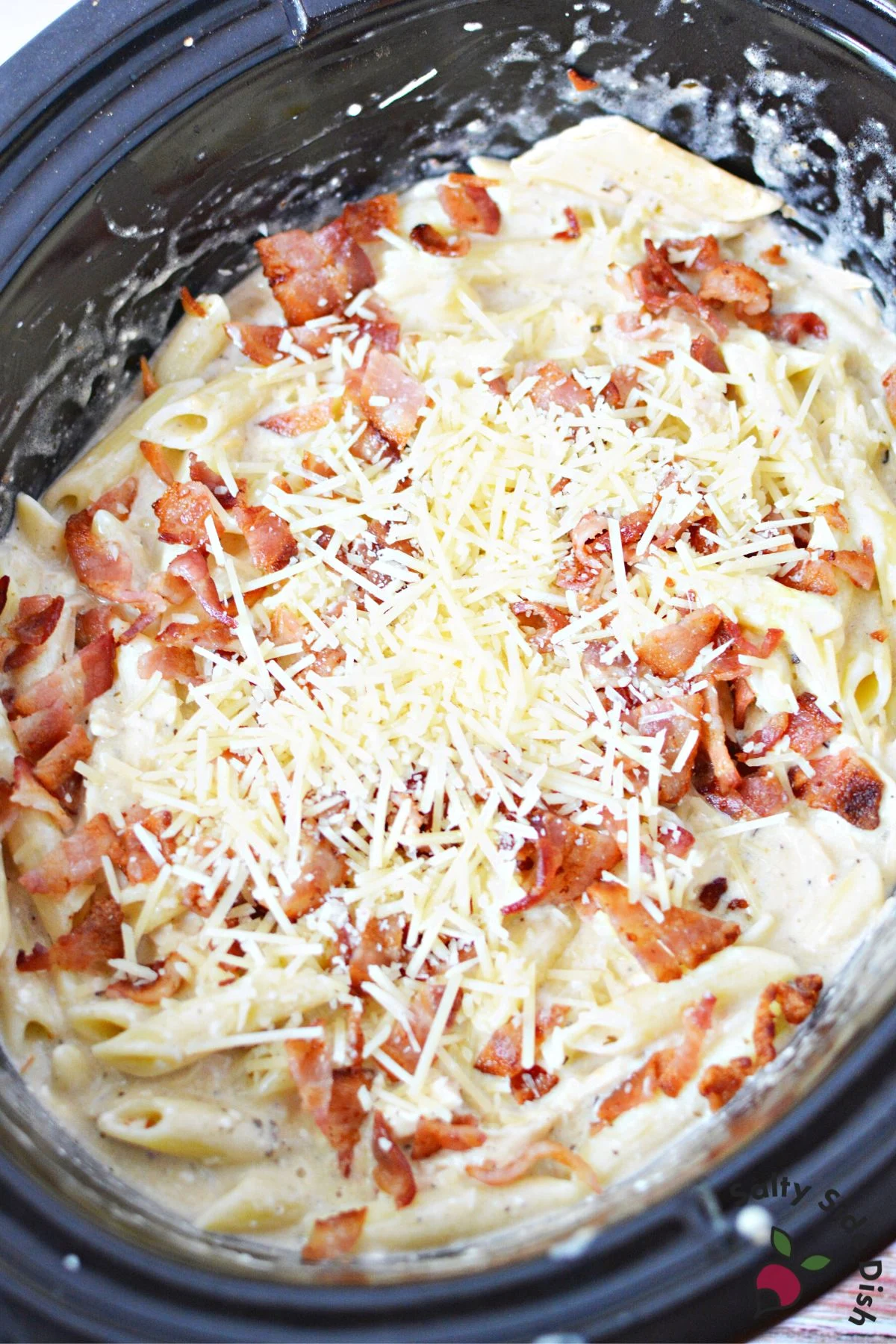 add toppings to slow cooker, warm, and serve.