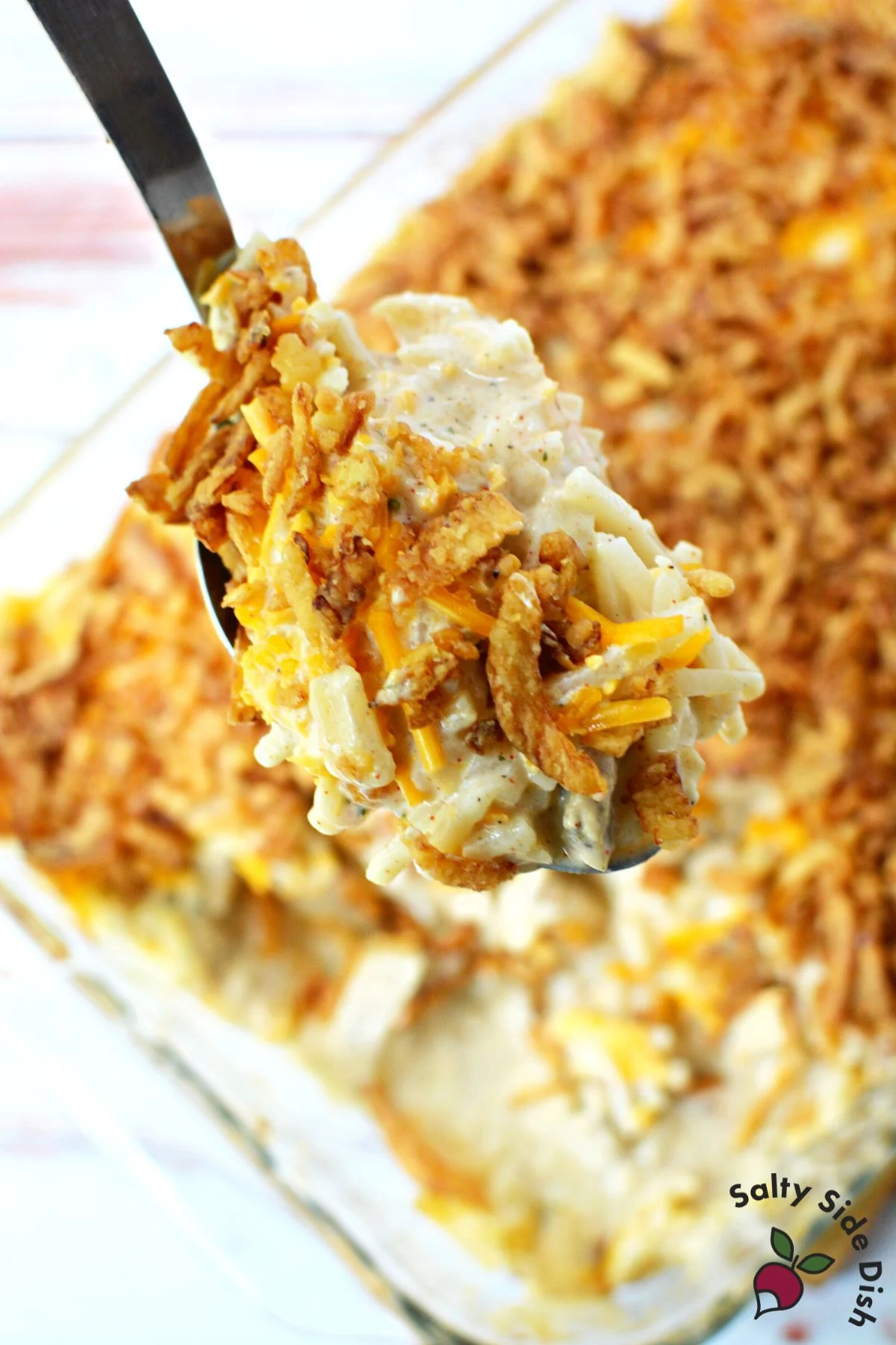 easy breakfast casserole recipe that is unique with french onion dip.