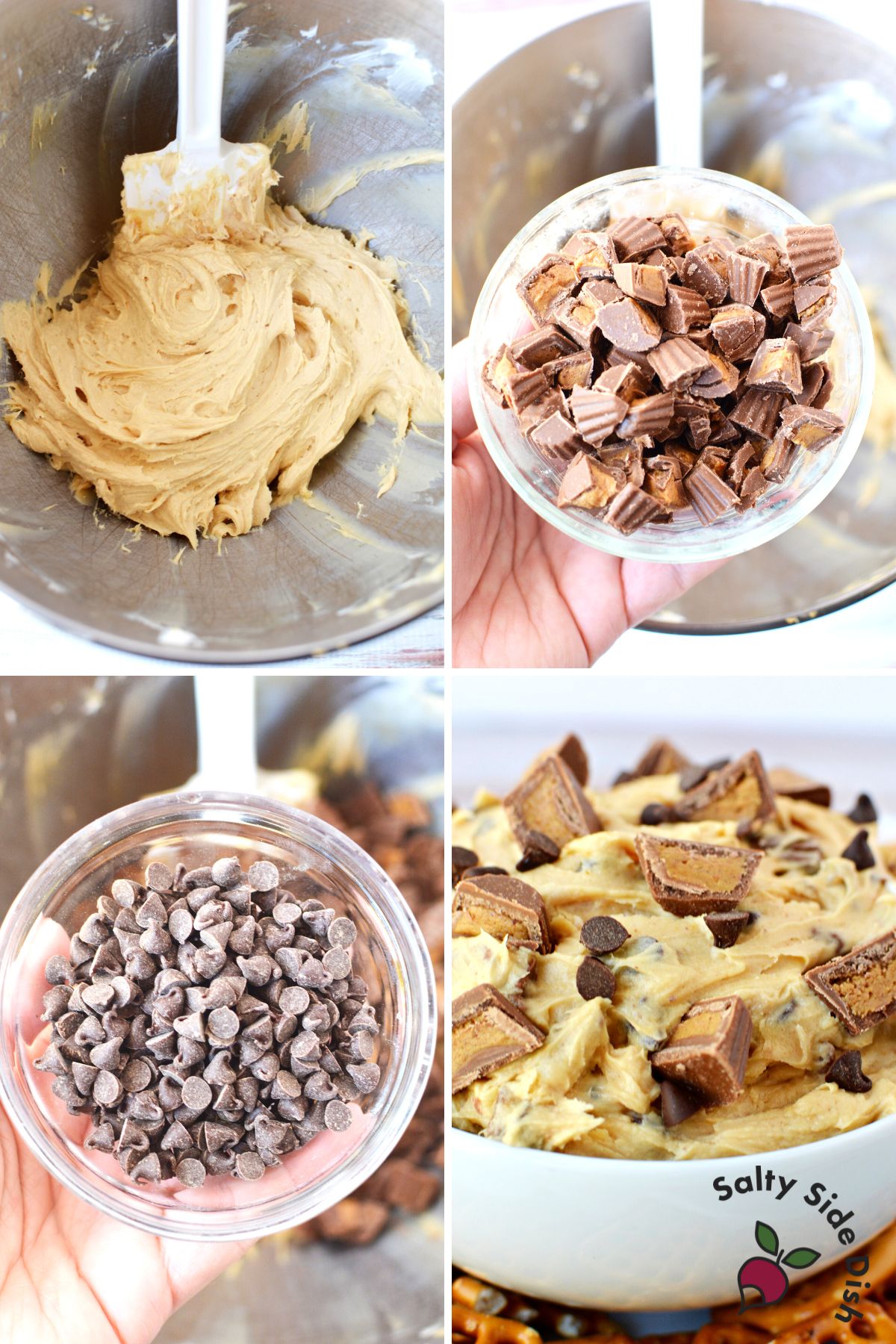 showing all ingredients for peanut butter dip.