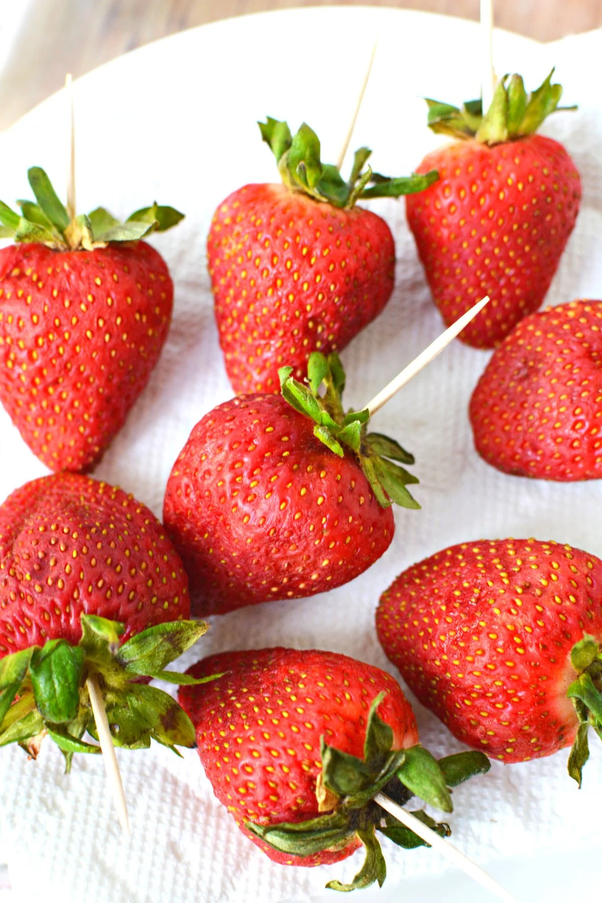strawberries on a plate.