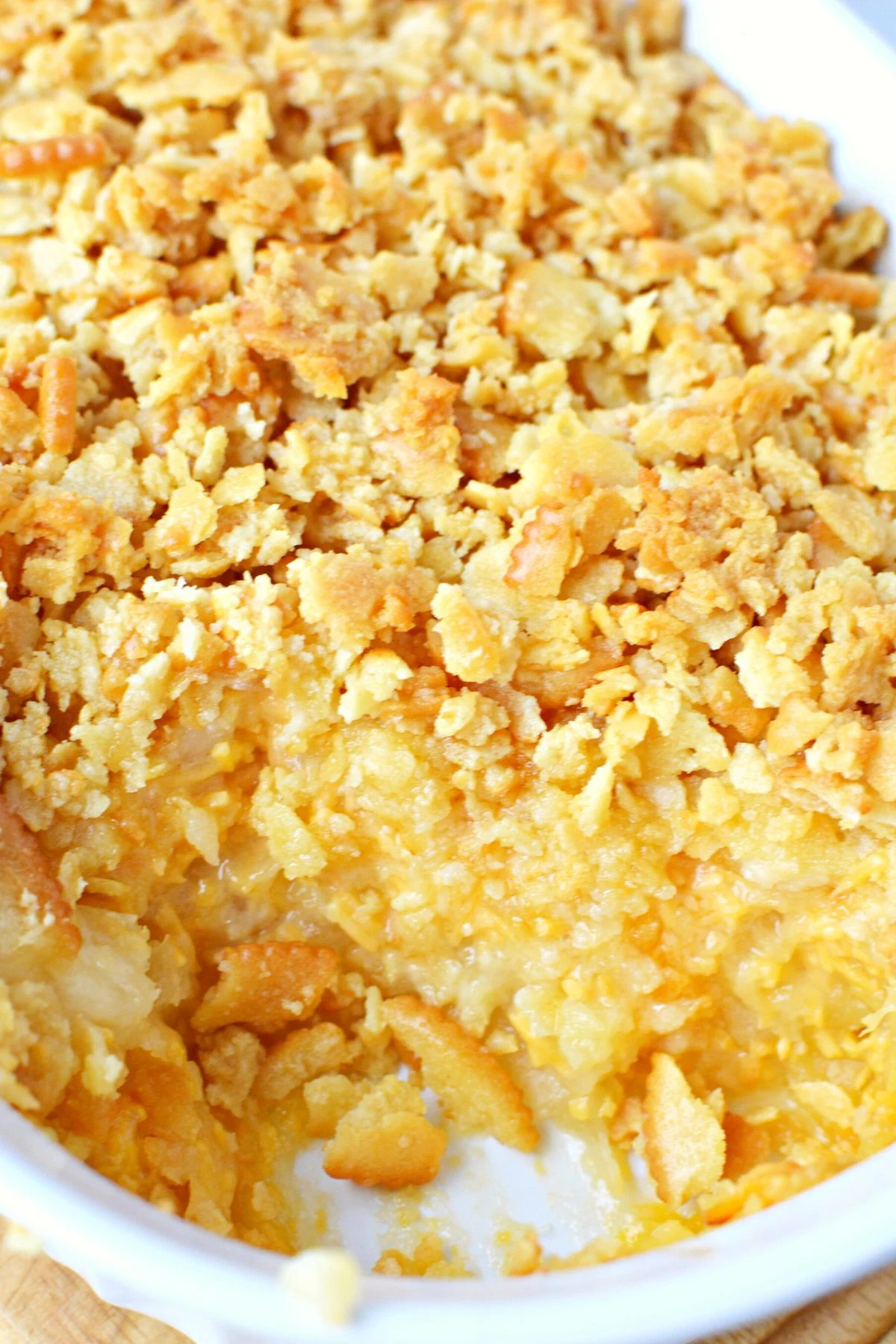 dishing out casserole for holiday.