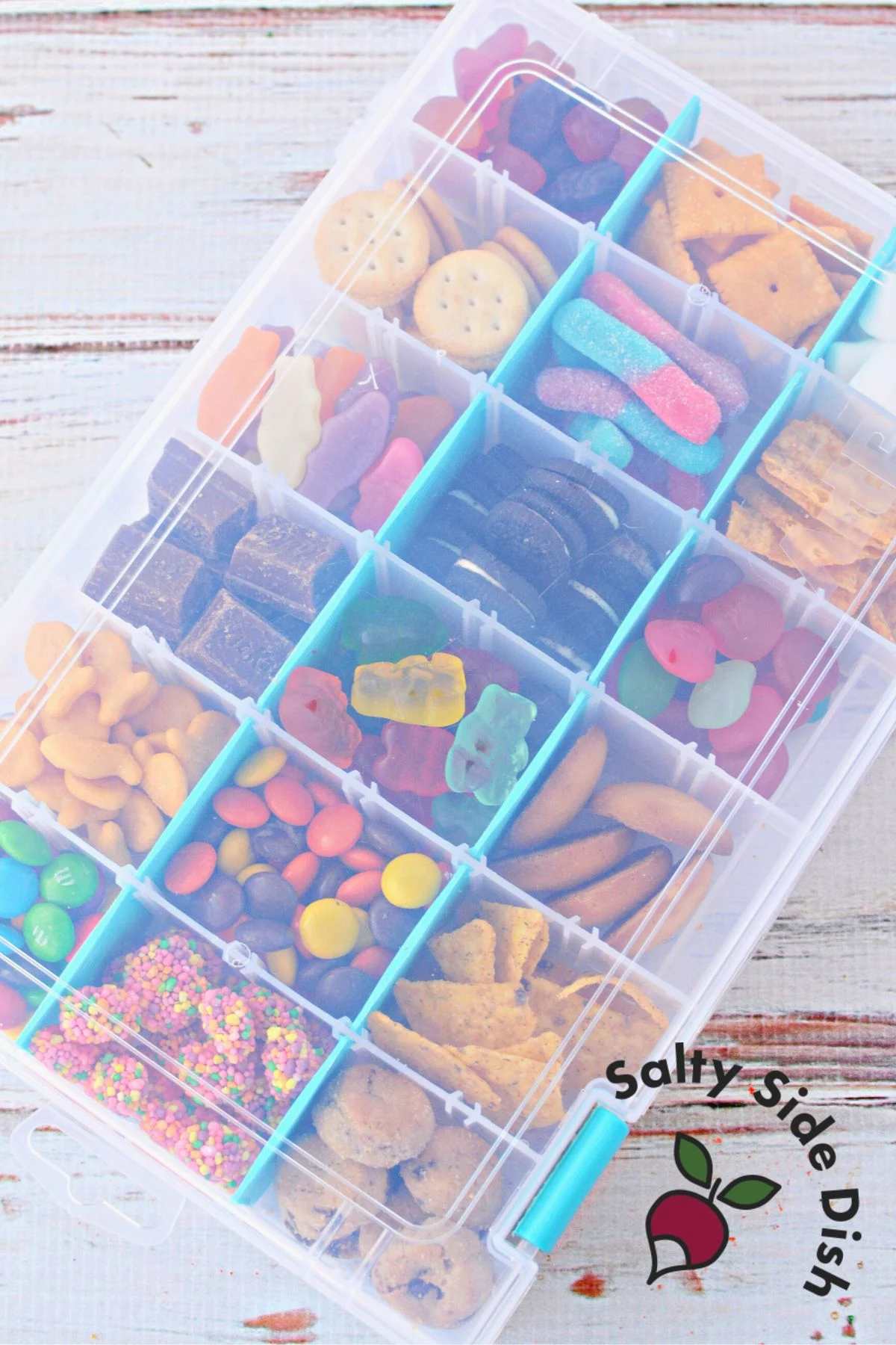 fill snack box with dividers.
