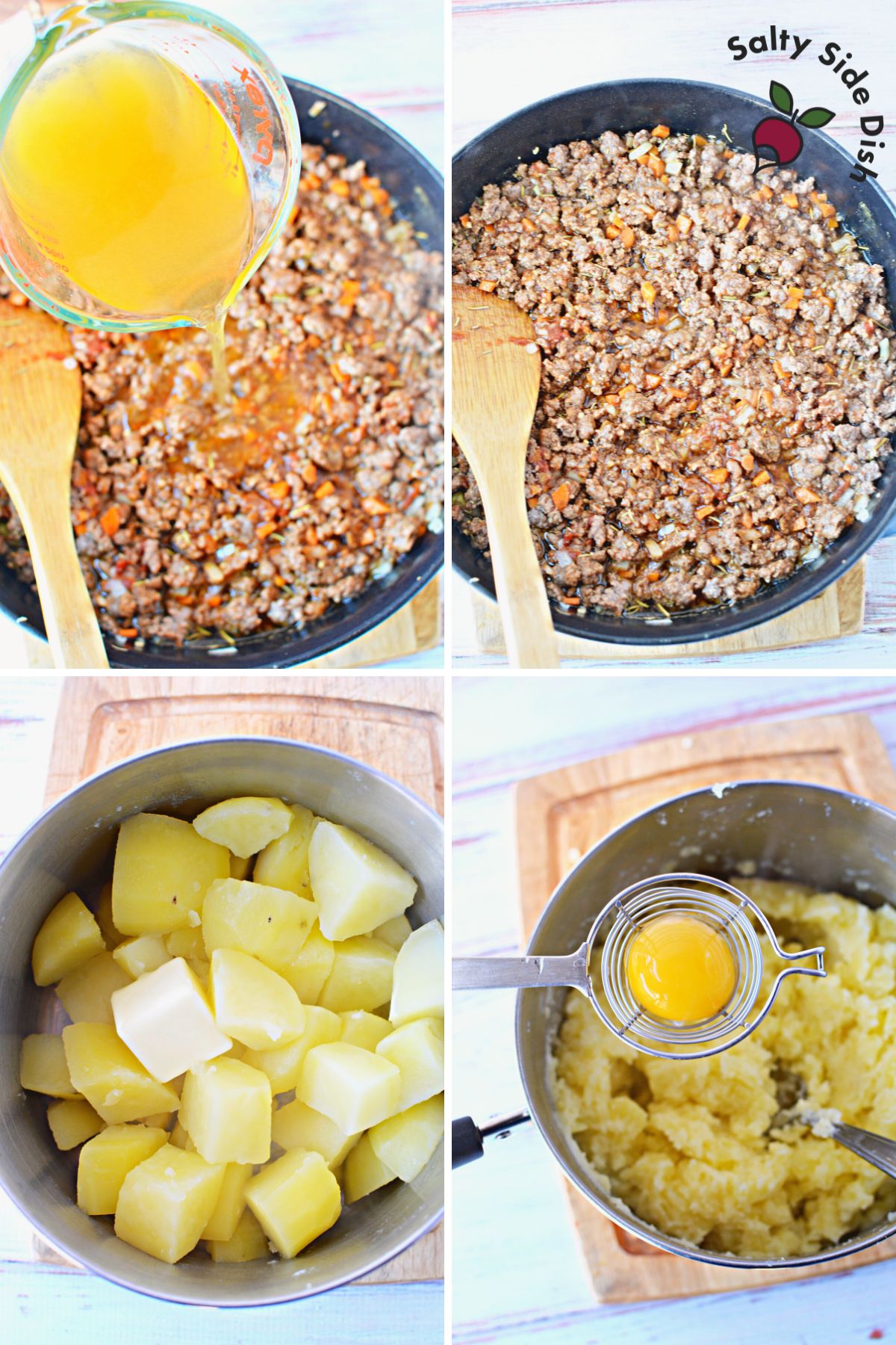 gordan ramsay recipe for shepards pie and preparing the potatoes.