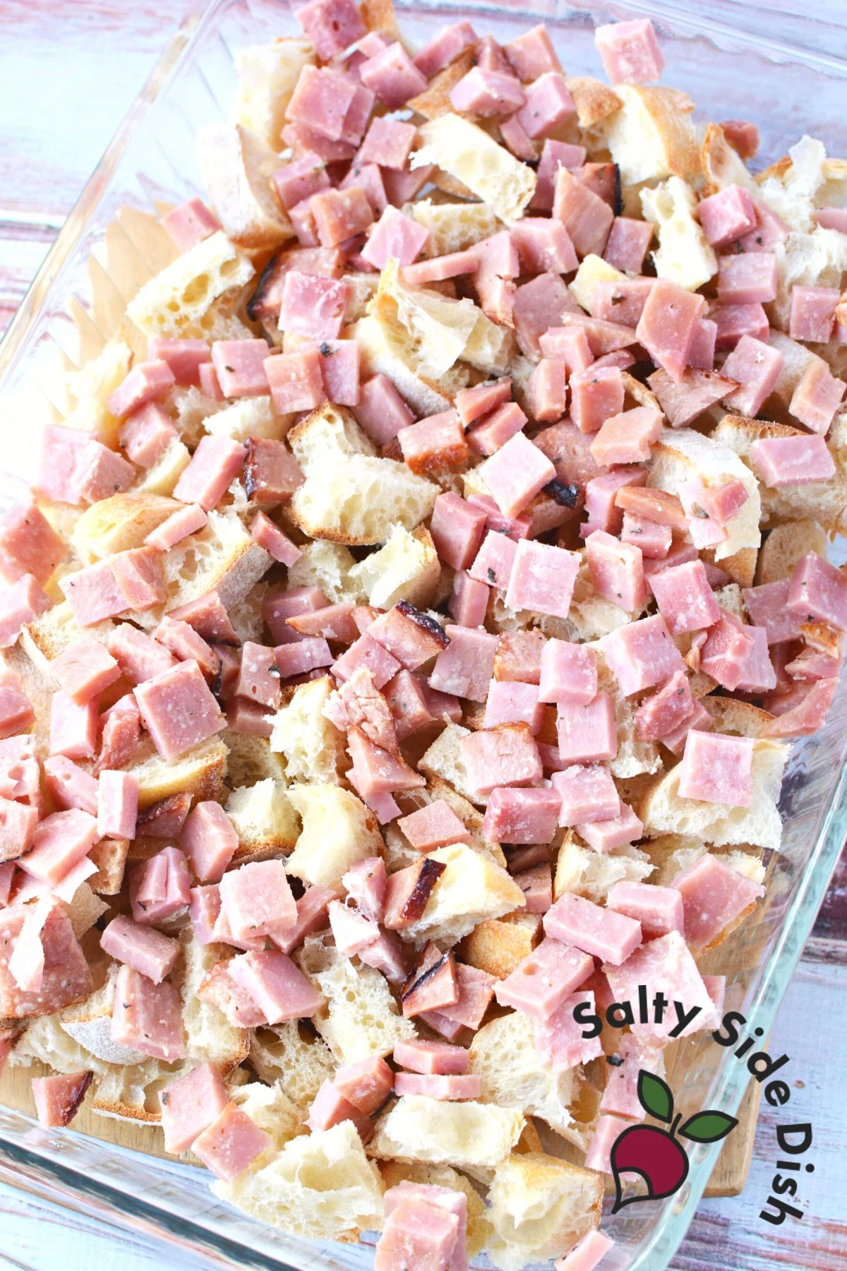 left over ham pieces.