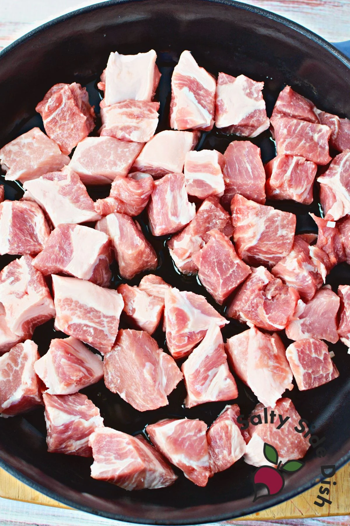 cubed pork shoulder