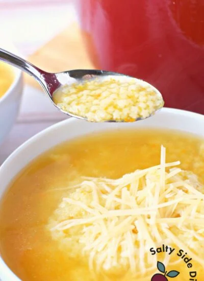 spoon with star pasta.