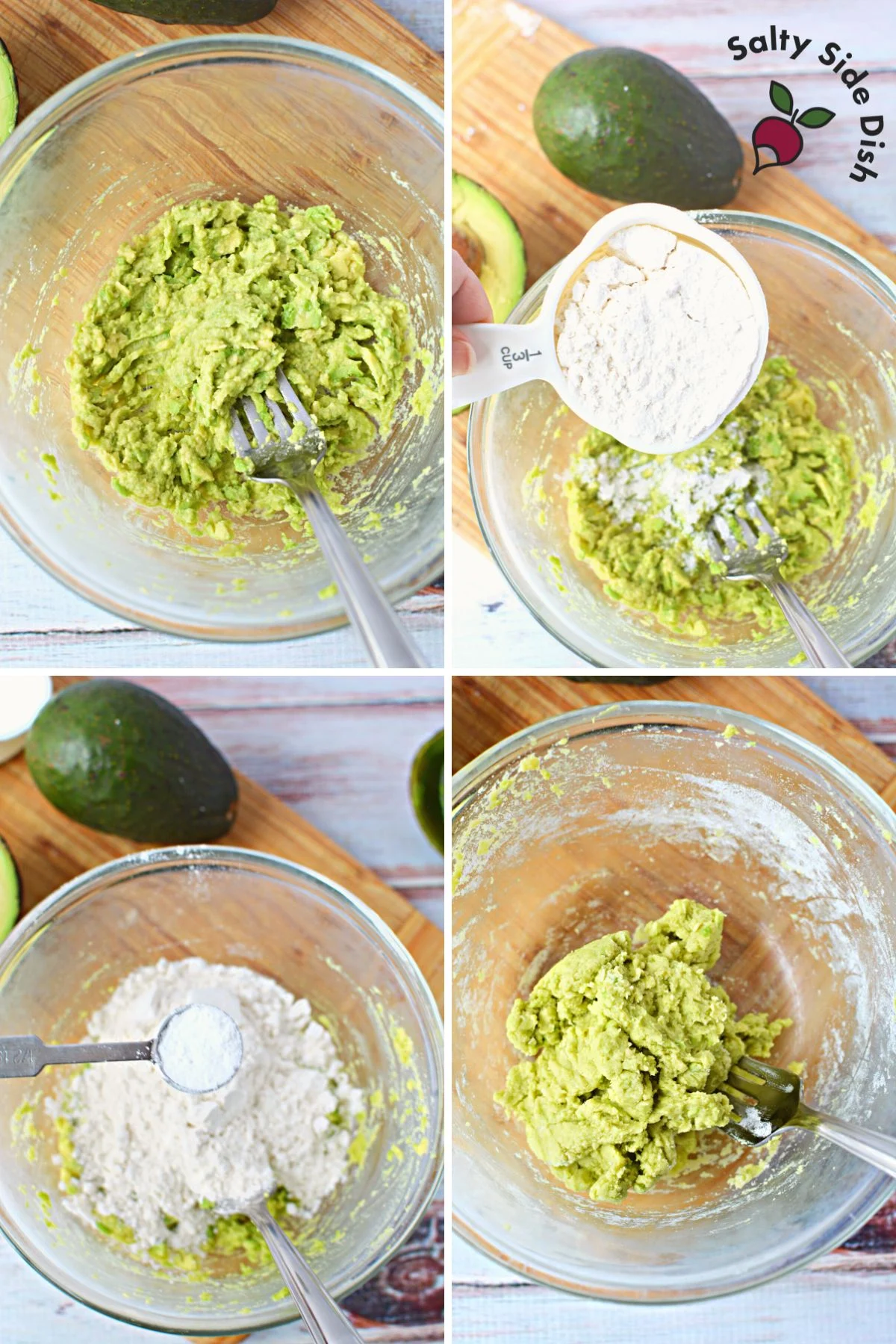 creating avocado chips with fresh avocado.