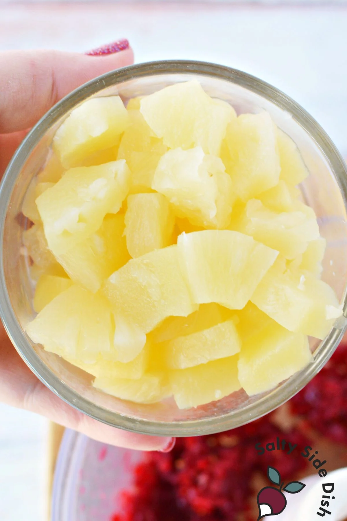 pineapple pieces.