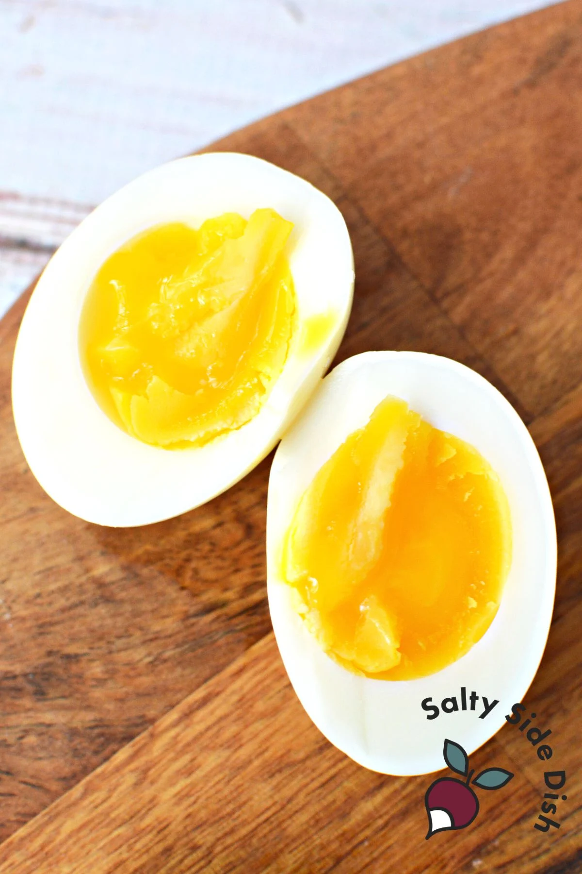 A medium-boiled egg with a custardy yolk.