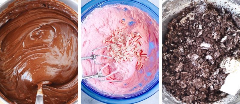 a collage of 3 different dip recipes.