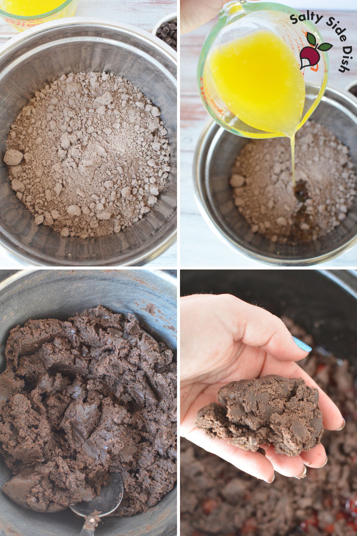 chocolate cake mix and butter.