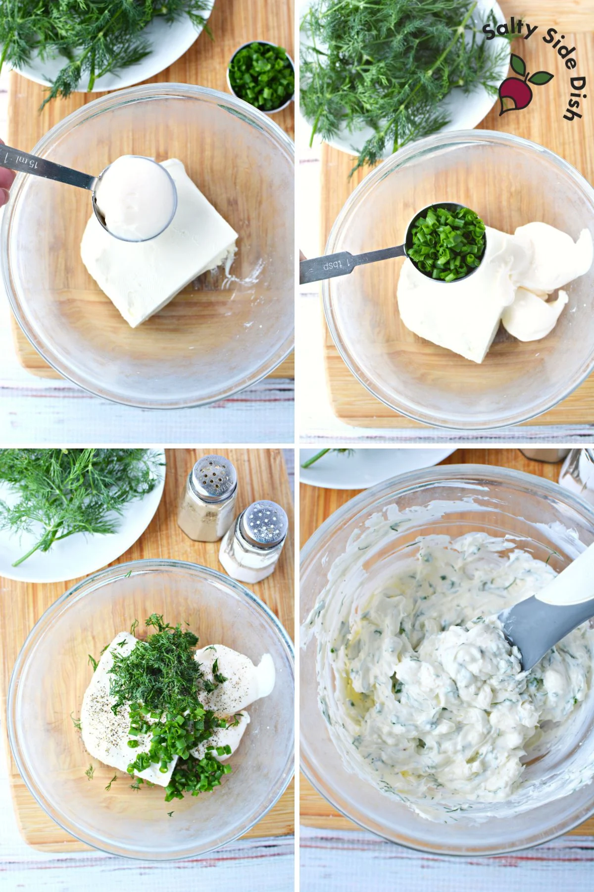 herbed cream cheese mixture.