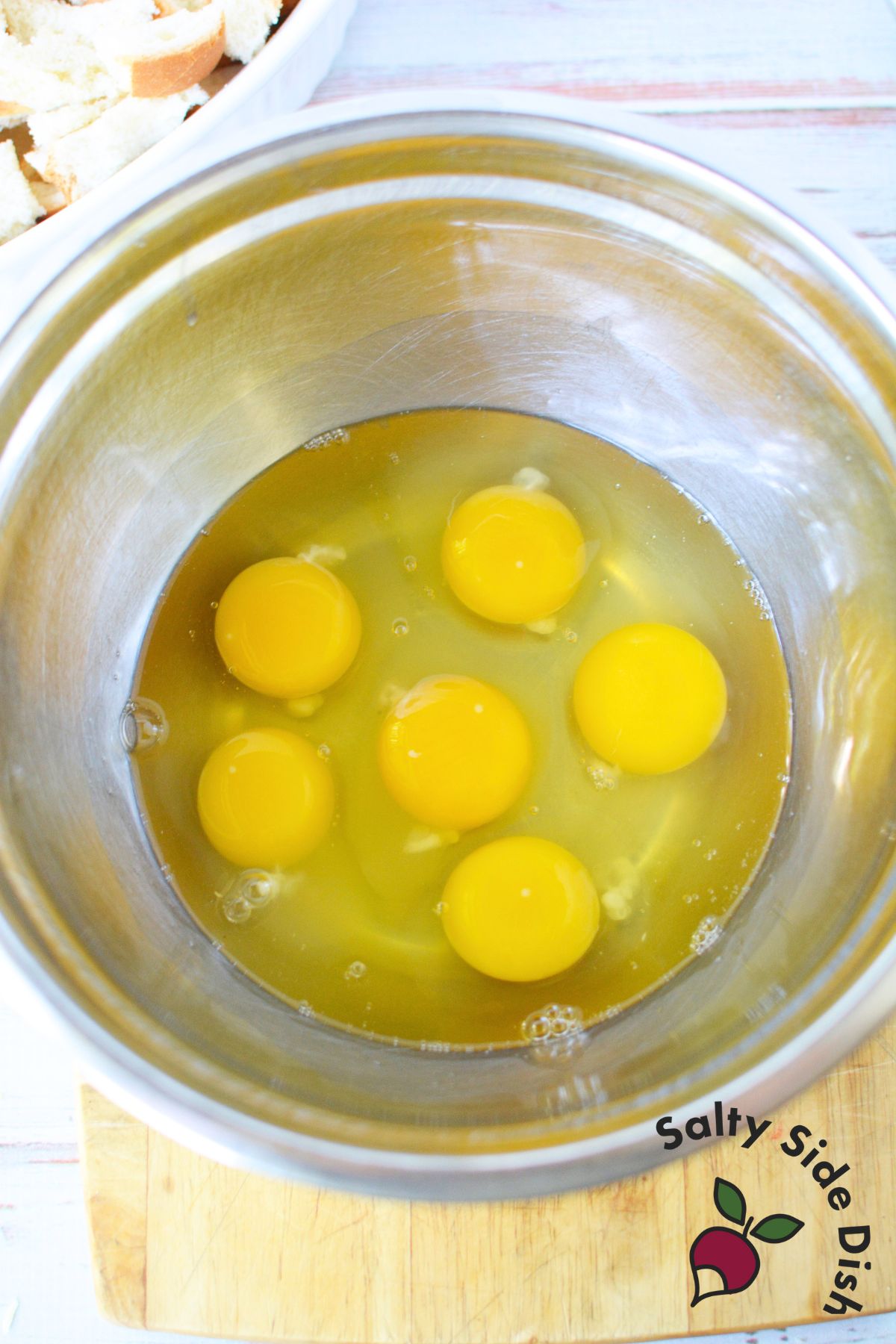 add eggs to boxed cake mix.