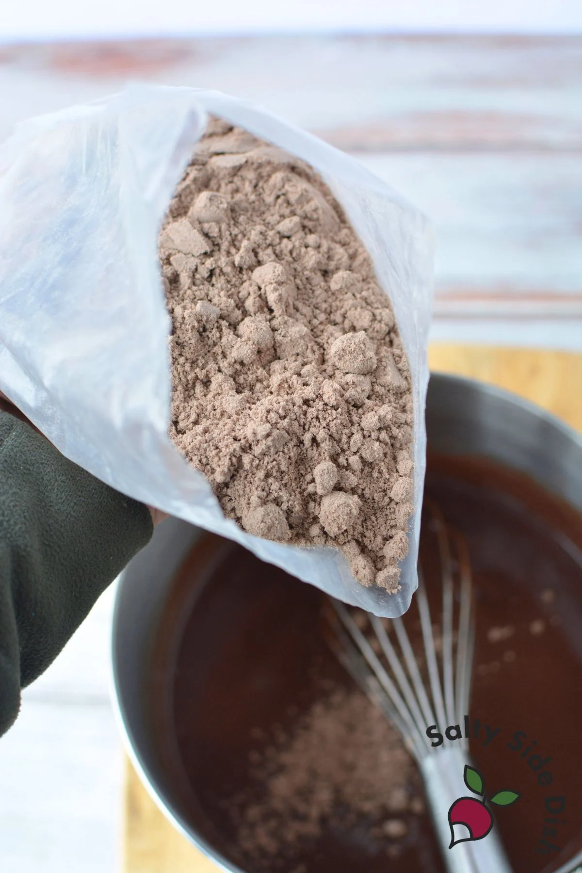 chocolate cake mix.