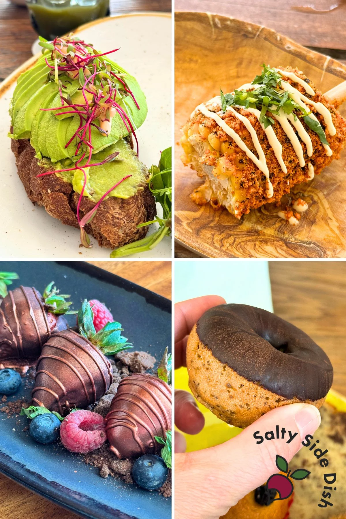 samples of food at the resort Palmaia house of aia vegan.