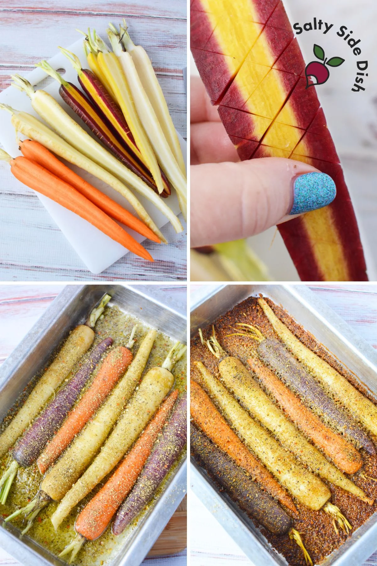 oven baking carrots in butter, parmesan, and herb seasoning.