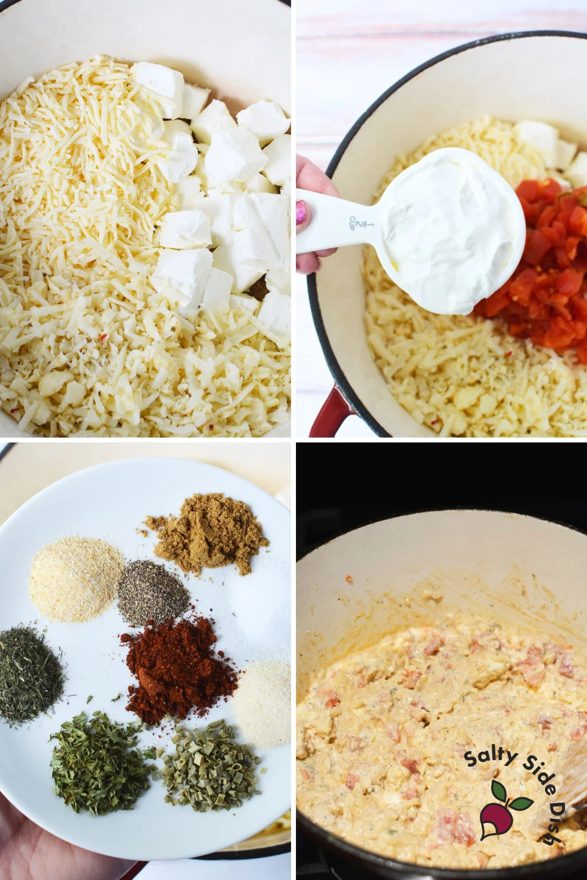 Queso Ranch Dip Recipe ingredients.