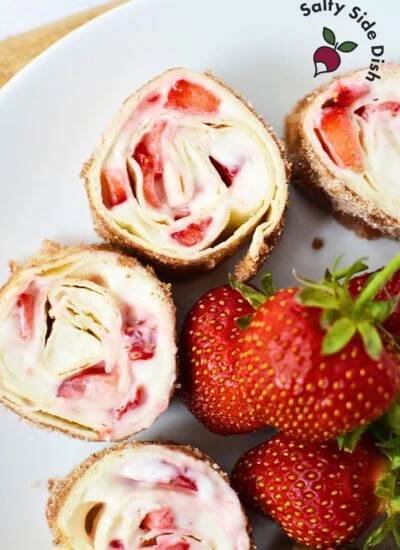 cream cheese pinwheels with strawberries recipe.