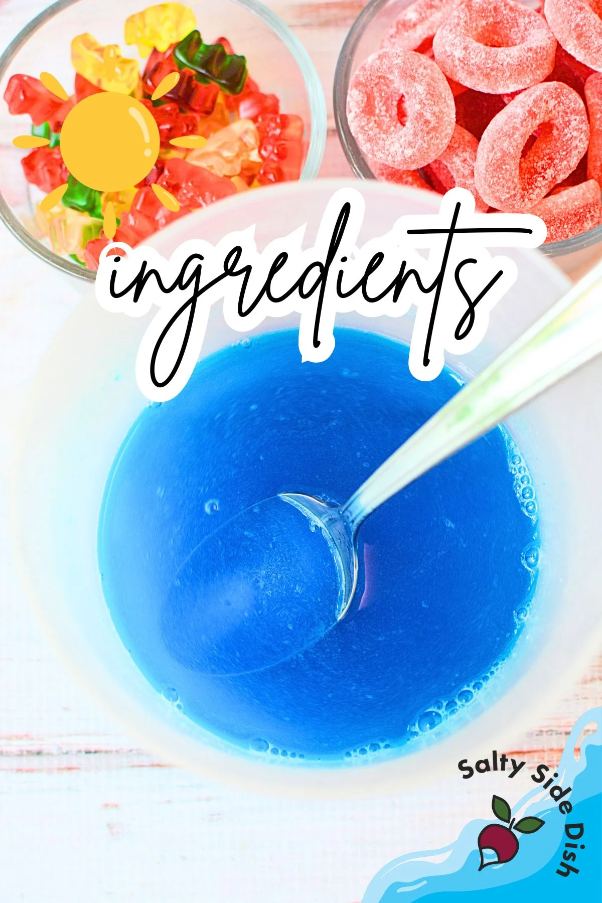 ingredients for pool party shots.