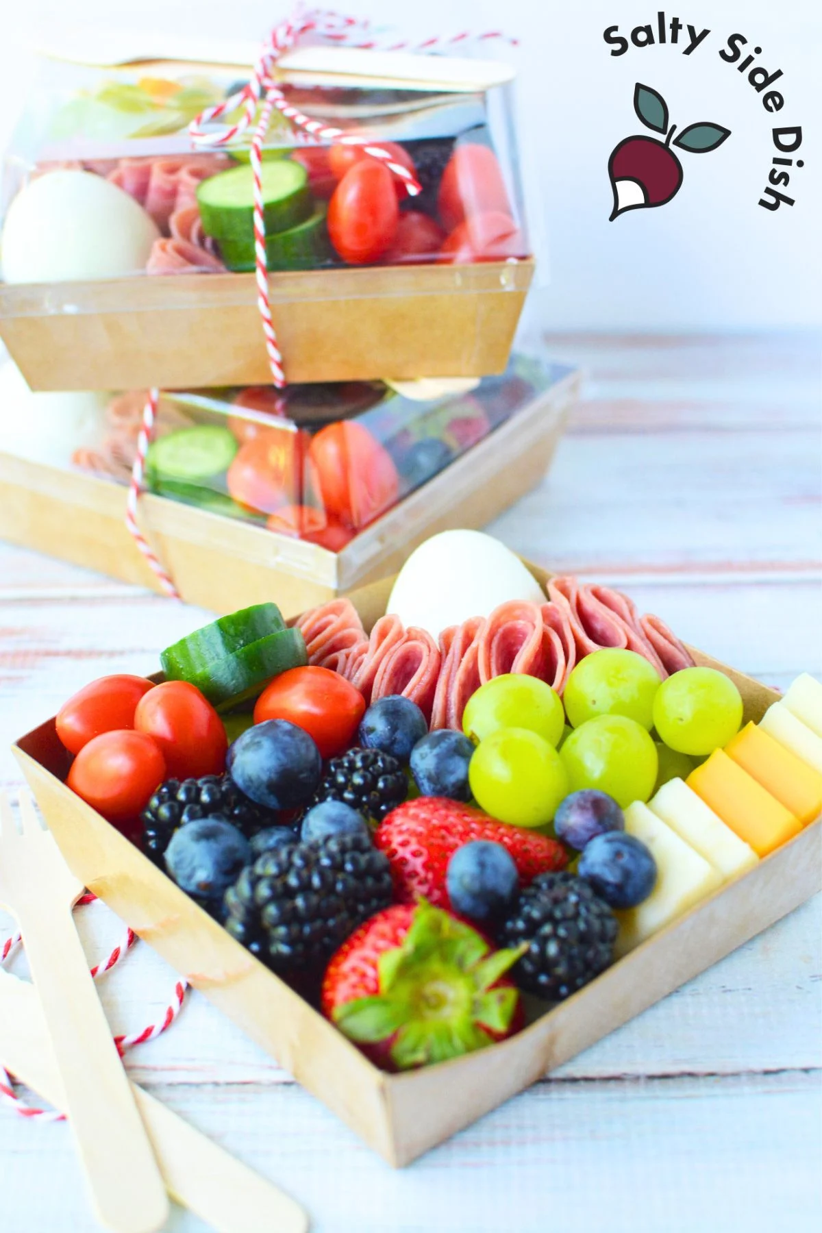 filling boxes up for an on the go snack.