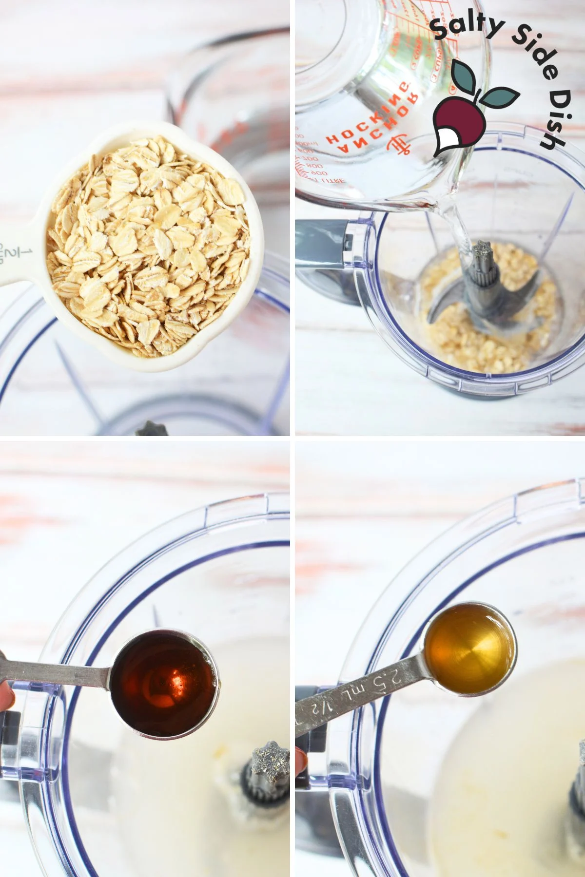 oat milk at home with plain oats.