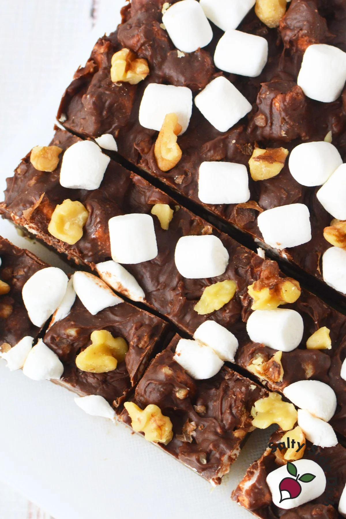 cut fudge into strips.