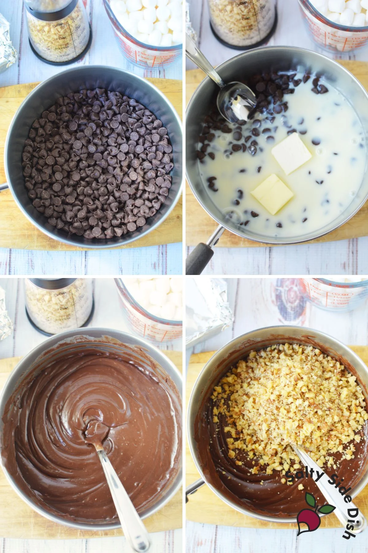add chocolate on the stovetop and melt chocolate slowly.